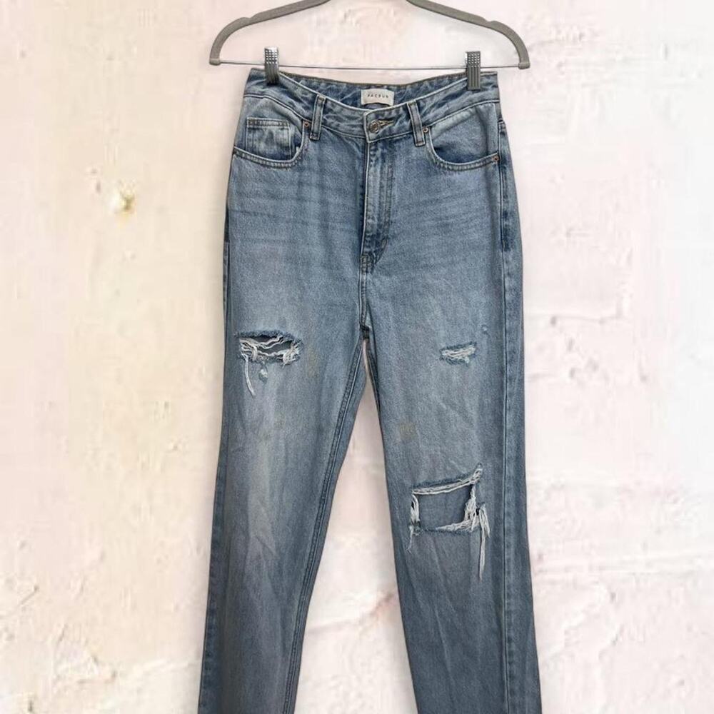 PacSun High Waisted Blue Denim Jeans Straight Leg Casual Trendy